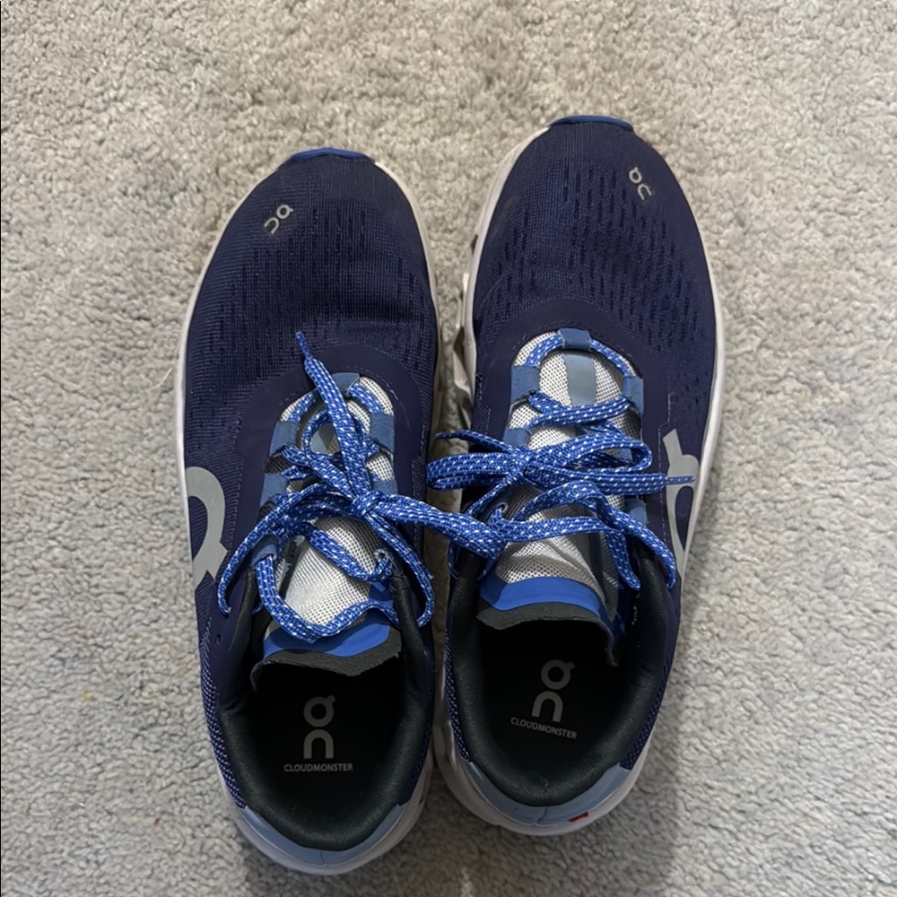 On Running Blue Sneakers Mesh Low-Top